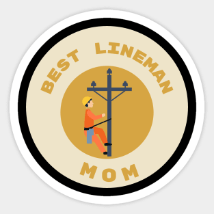 BEST LINEMAN MOM Gift Ideas Sticker